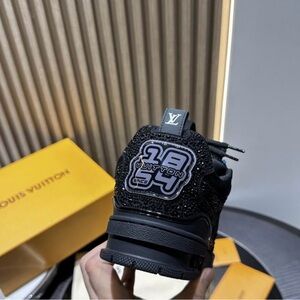 Louis Vuitton 23 Glitter Athletic Sneakers Black